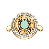 Ring Top Signet with Stones (L24)