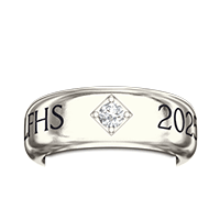 Large Classic Band with Stone (L83)